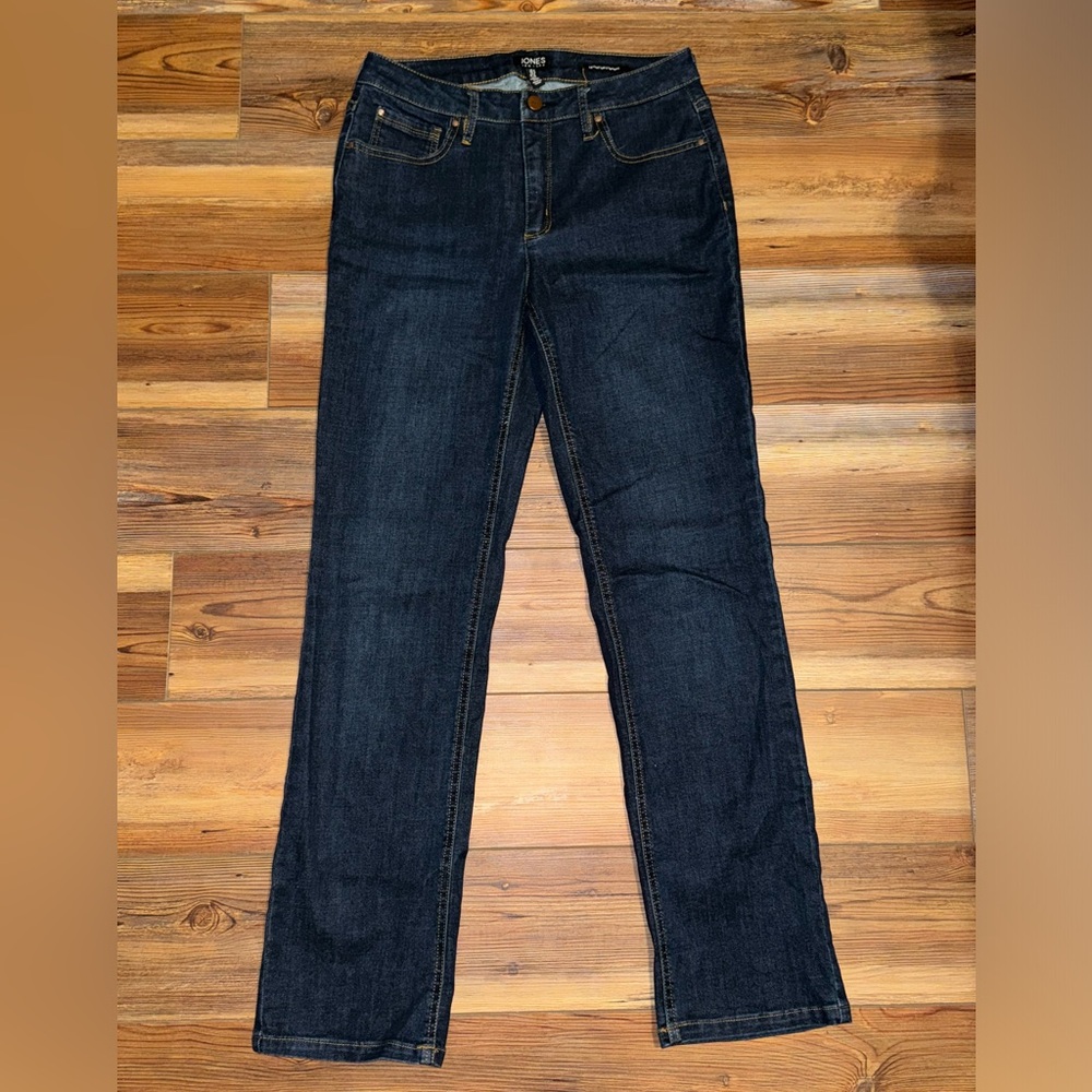 Dark blue straight leg jeans